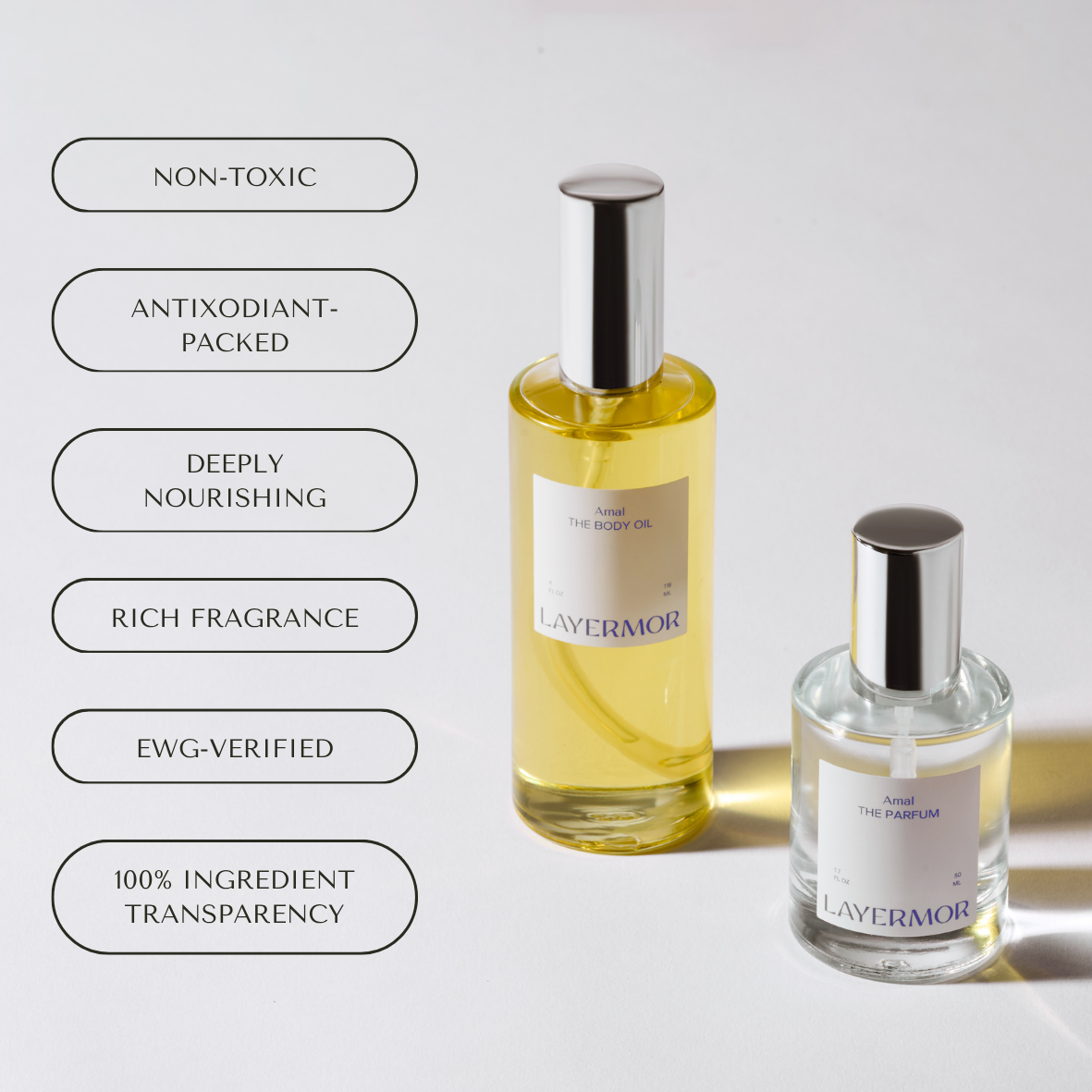 Layermor Clean Fragrance Layering Set — Parfum + Body Oil | Non-Toxic
