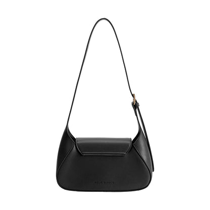 Melie Bianco Melody Black Recycled Vegan Leather Shoulder Bag