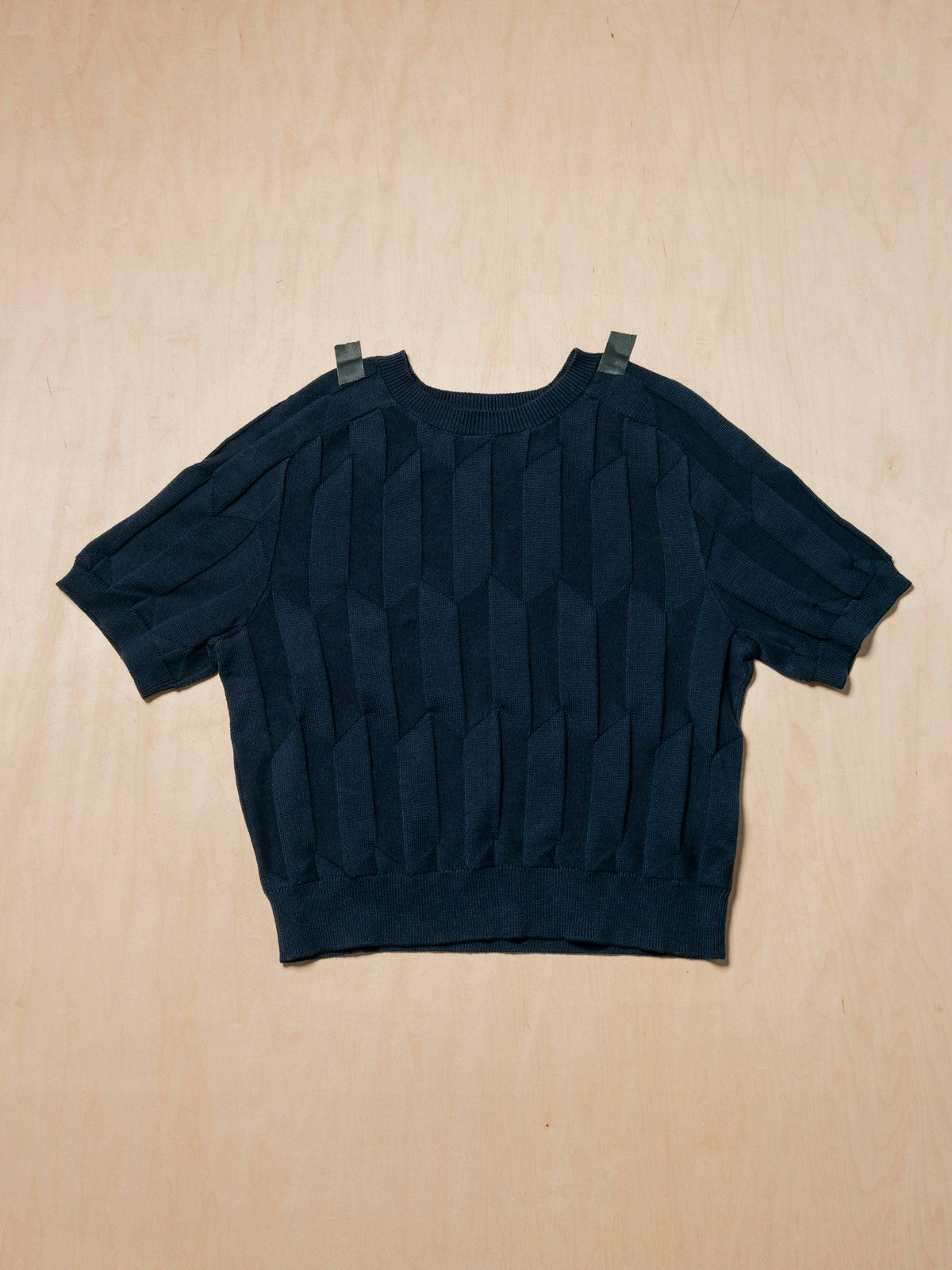 The Endery Chevron Ruben Tee in the Shade Lobelia
