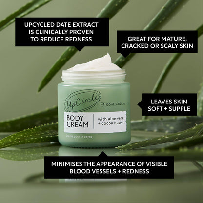 UpCircle Vegan Body Cream with Aloe Vera + Cocoa Butter for dry skin