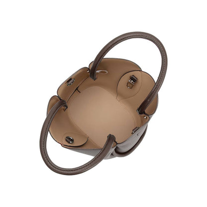 Melie Bianco Tulip Chocolate Recycled Vegan Leather Top Handle Bag