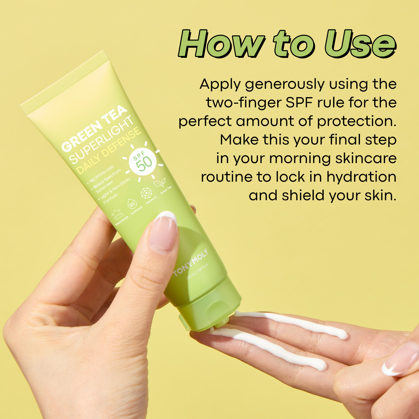 Tonymoly Green Tea Superlight Daily Defense 50 SPF Sunscreen