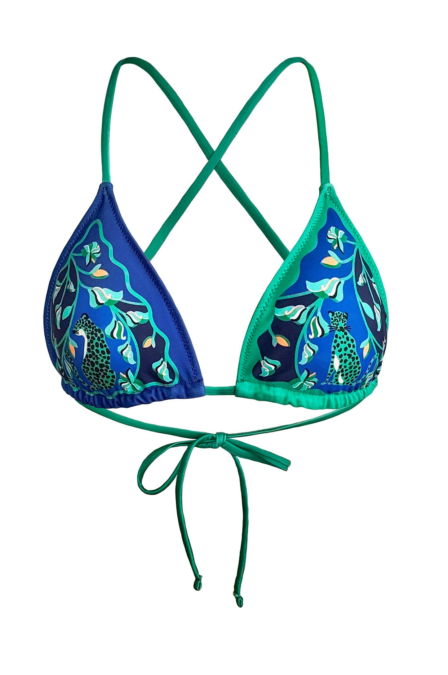 Jessie Zhao Verdant Wild Reversible Triangle Bikini Top