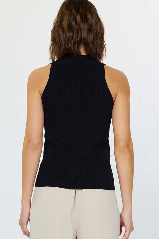 Current Air Pleated Sleeveless Sweater