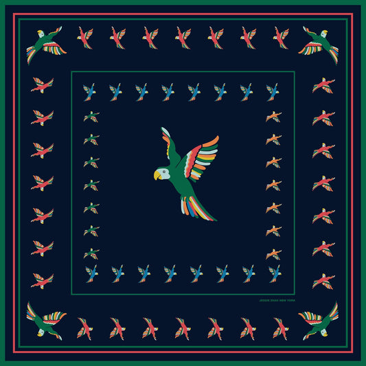 Jessie Zhao Sky Parade Double Sided Silk Scarf