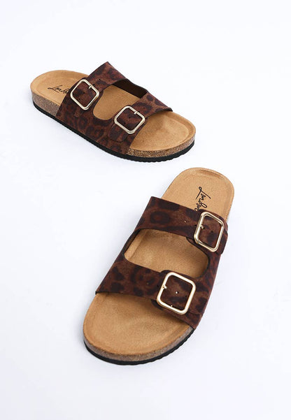 London Rag Gloriosa The Double Strap Slide Sandals