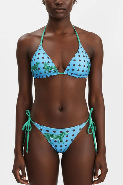 Jessie Zhao Verdant Wild Reversible Tie Side Bikini Bottom