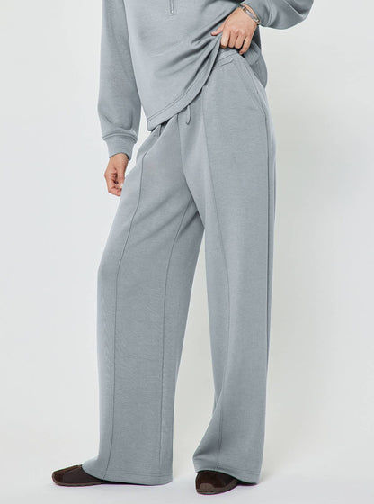Current Air Cowl Neck Pullover Sweatshirt and Wide Leg Pants Set