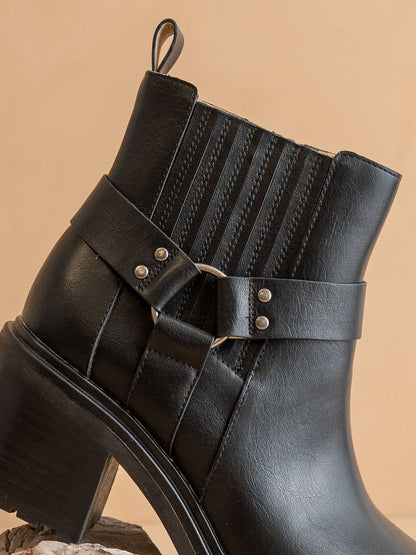 Oasis Society The Jayden | Black Motorcycle Fall Bootie