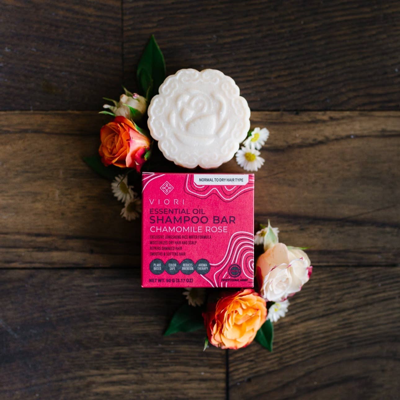 Rice Water Shampoo Bar | Chamomile Rose EO | Dry Hair