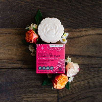 Rice Water Shampoo Bar | Chamomile Rose EO | Dry Hair