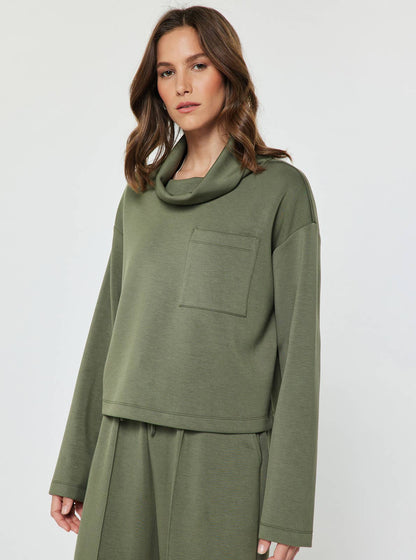 Current Air Cowl Neck Pullover Sweatshirt
