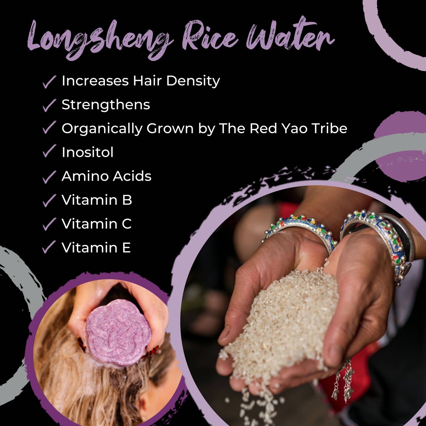 Rice Water Conditioner Bar | Purple Toning | All Hair