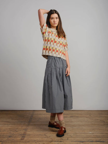 The Endery Anni Grid Plaited Tee - Elemental