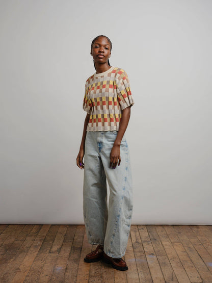 The Endery Anni Grid Plaited Tee - Elemental