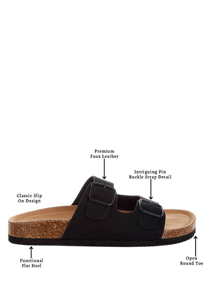 London Rag Gloriosa The Double Strap Slide Sandals