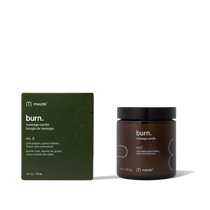 Maude Burn no. 2 - Body Massage Candle Pink Pepper Lemon and Cedarwood Scent