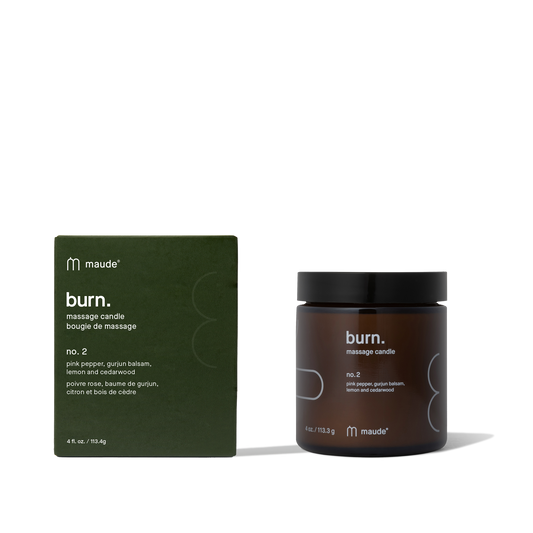 Maude Burn no. 2 - Body Massage Candle Pink Pepper Lemon and Cedarwood Scent