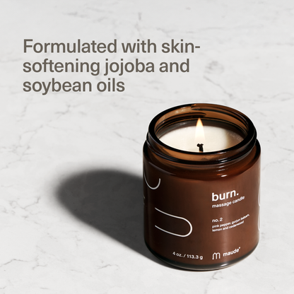 Maude Burn no. 2 - Body Massage Candle Pink Pepper Lemon and Cedarwood Scent