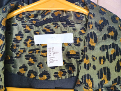 Preloved H&M 50s Inspired Animal Print Coat Size 8