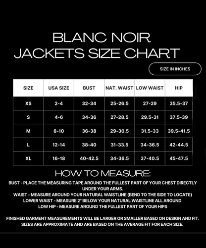 Blanc Noir Cleo Black Cropped Moto Jacket