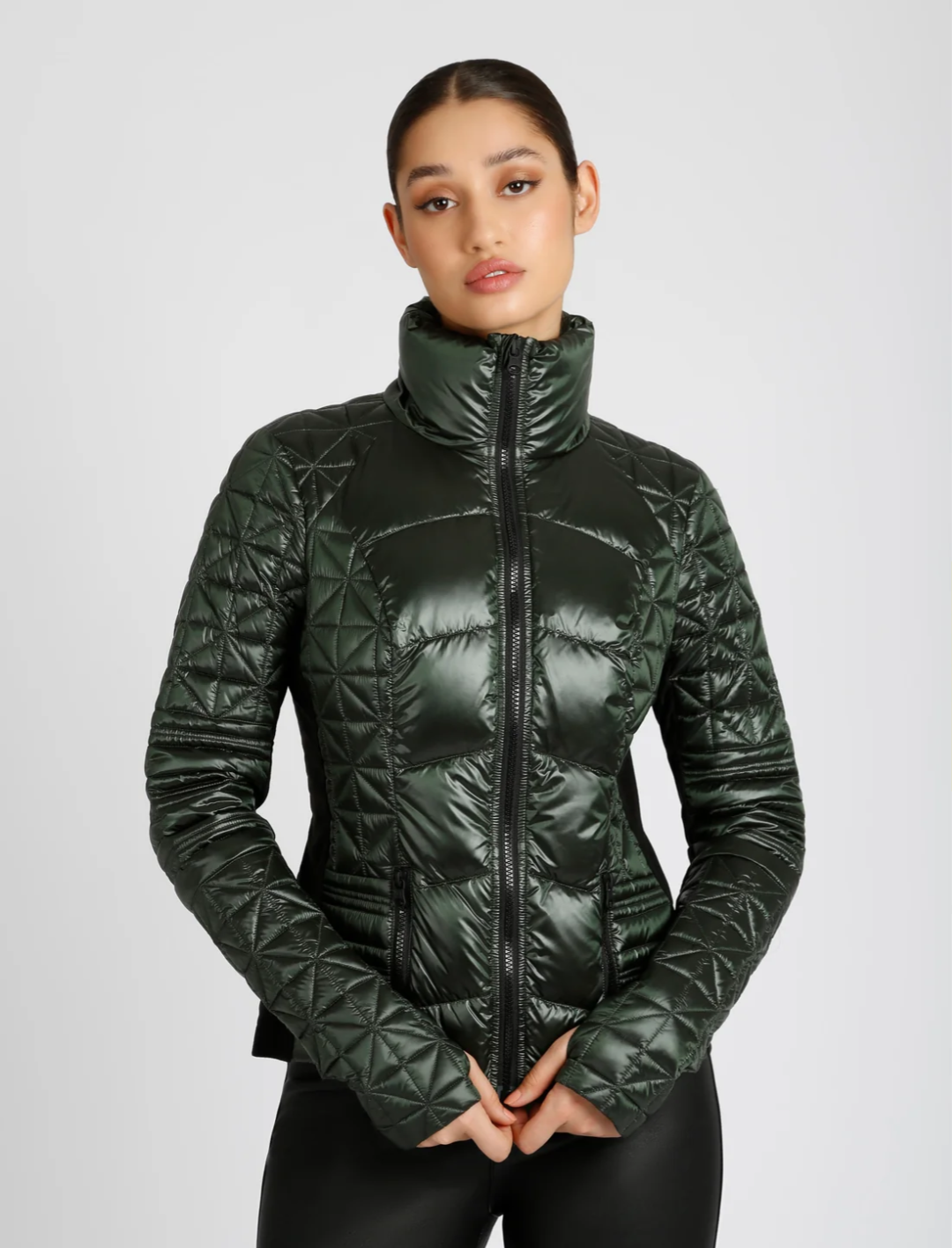 Blanc Noir Lightweight Down Filled Packable Puffer Jacket